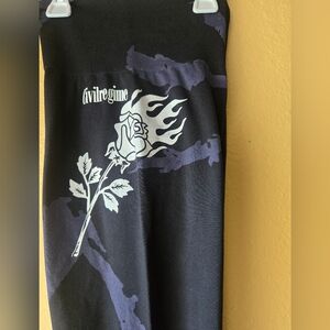 Civil Regime Black and Purple Leggings
